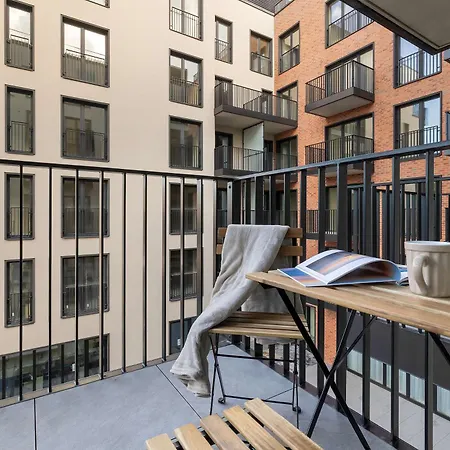 Beige By The River In With Balcony By Renters Apartment Stettin